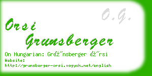 orsi grunsberger business card